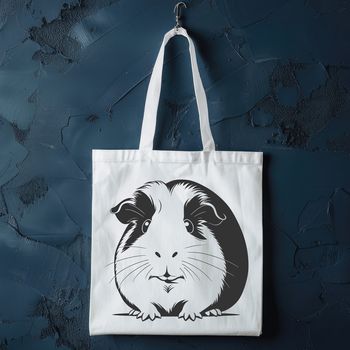 An SVG design of a small furry pet Guinea Pig with clean lines and simple details.