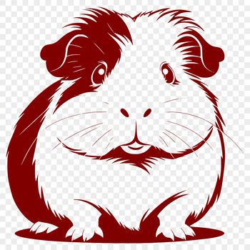 A digital illustration of a friendly guinea pig suitable for various design projects.