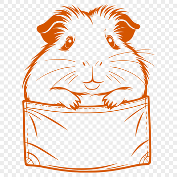 A cute guinea pig illustration suitable for personal or commercial use.