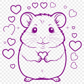 Hamster cartoon character designed as vector art for digital design.