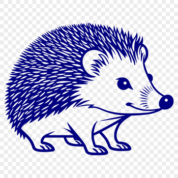 A cartoon hedgehog illustration designed as vector art.