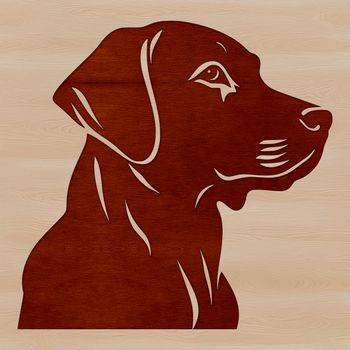 Vector illustration of a Labrador Retriever dog breed.