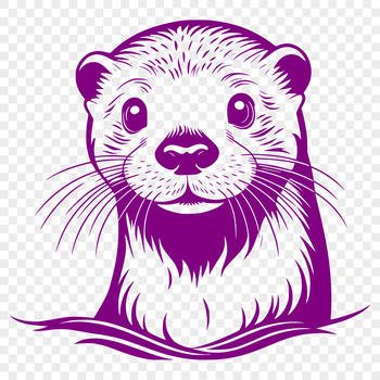 A digital illustration of a playful otter in a vector format.