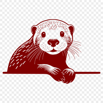 An SVG vector design featuring an otter as a simple clip art graphic.