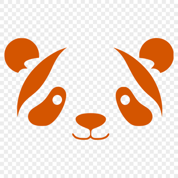 A digital illustration of a wild animal, the panda, in vector format.