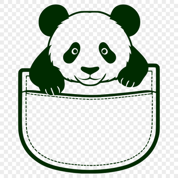 A high-resolution vector graphic of a panda animal.