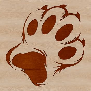 Illustration of unique pet paw silhouettes designed for crafting and design projects.