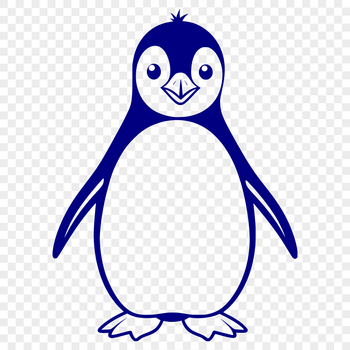 A single penguin standing on a frozen landscape.