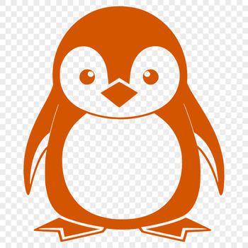 A graphic illustration of a penguin bird in vector format.