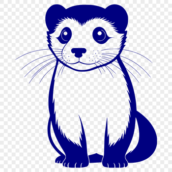 A digital vector illustration of a ferret.