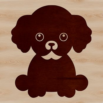 A sitting poodle with a neutral expression, suitable for vector art designs.