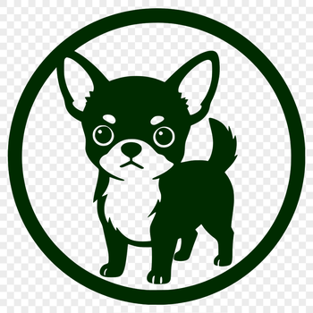 A small breed dog illustration, suitable for commercial use and customizable with cutting machines.