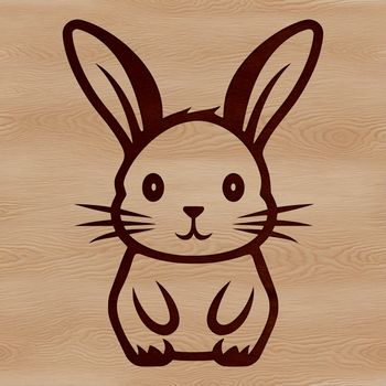 A vector illustration of an adorable animal, depicted in a seated position.