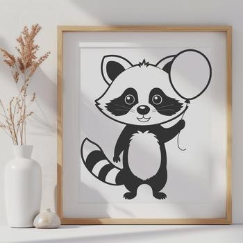 A graphic representation of a raccoon as a scalable SVG image.