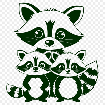 A cute raccoon illustration in vector format.