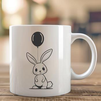 A detailed illustration of a sitting rabbit, suitable for vector design and commercial or personal use.