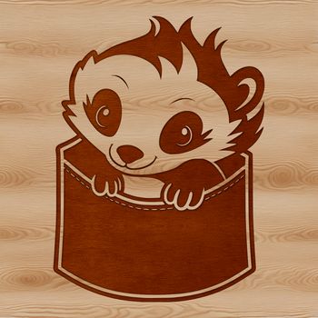 Wild animal skunk illustration in vector format.
