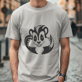 A detailed illustration of a skunk animal in various poses and angles.
