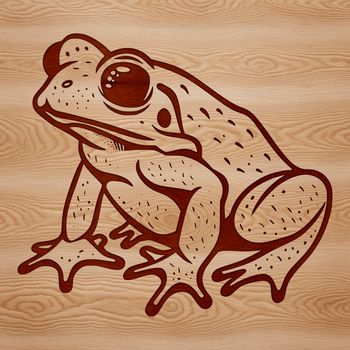 A vector graphic representation of a wild animal, specifically a toad, suitable for various designs.