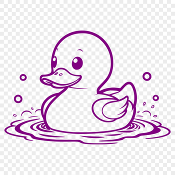 Illustrated vector duck design for digital art and printing, suitable for various software applications.