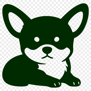 Vector illustration of a small Chihuahua dog.