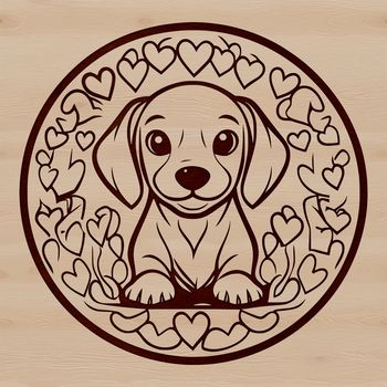 A high-quality SVG illustration of a Weimaraner dog breed in vector art format.