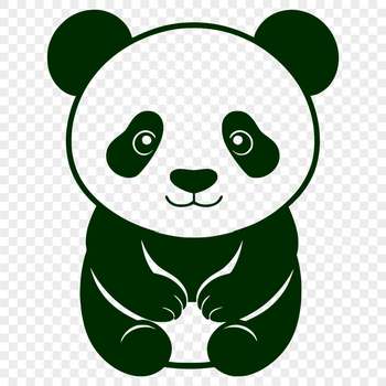 A high-quality vector illustration of a panda bear in a natural habitat.
