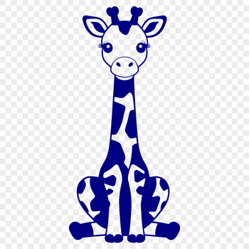 A high-resolution illustration of a giraffe, ideal for vector art projects.