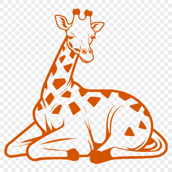 A high-quality illustration of a giraffe in vector format, suitable for digital use.