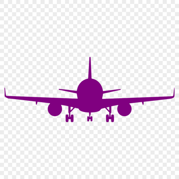 A high-resolution outline of a plane suitable for cutting machine projects.