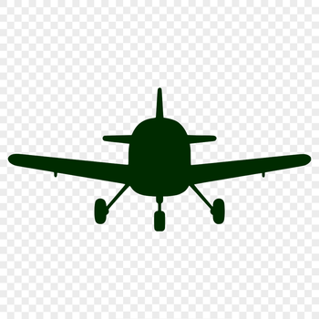 An SVG silhouette design of an aeroplane, suitable for cutting machine use or web design applications.