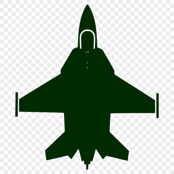 Vector illustration of a commercial airplane in flight.