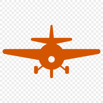 An aerodynamic aircraft silhouette designed for cutting machines and laser engraving.