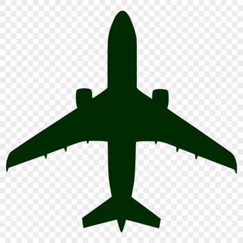 A simple outline of a plane for cutting machine use with Cricut or laser cutter.