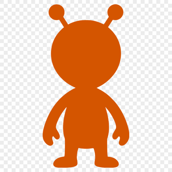 A futuristic extraterrestrial character designed as a vector graphic.