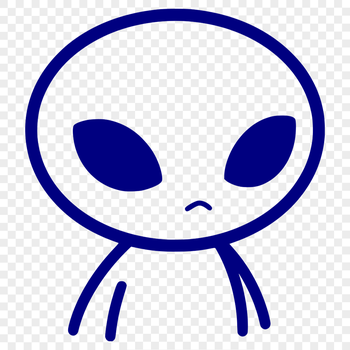 Alien character illustration in vector format for commercial or personal use.
