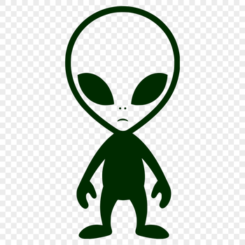 Alien creature with a futuristic appearance in a sci-fi context.