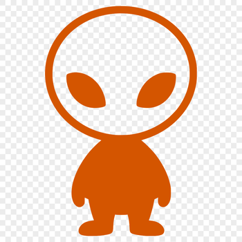 Alien silhouette in a sci-fi theme, suitable for commercial or personal use as a vector graphic.