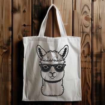 An alpaca wearing sunglasses in a vector illustration format.
