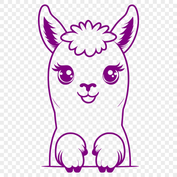 Alpaca in a natural environment with Andean-inspired patterns, suitable for vector art and design projects.