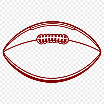 American football icon designed as a vector graphic, suitable for digital cutting and crafting.