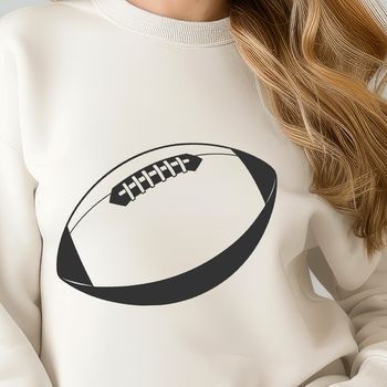 A high-quality vector illustration of a standard American football.