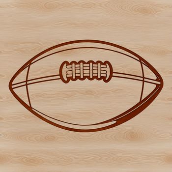 A high-quality digital illustration of an American football, suitable for various applications.