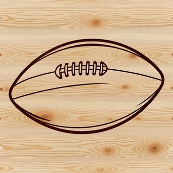 A stylized illustration of an American football with textured details, suitable for digital art and craft projects.