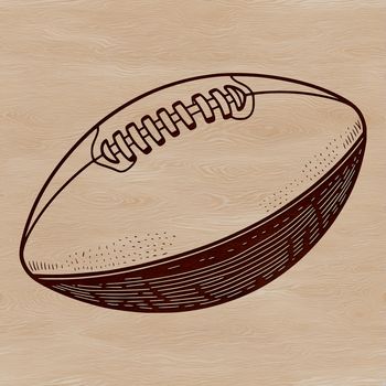 Illustrative representation of an American Football in a vector format.