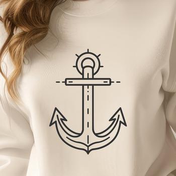 Beautiful Anchor In SVG & DXF