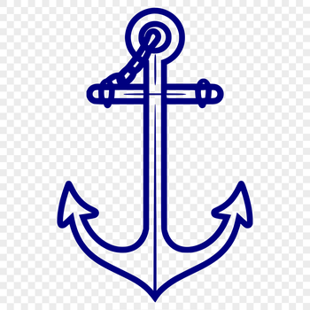 A simple line drawing of an anchor symbol.