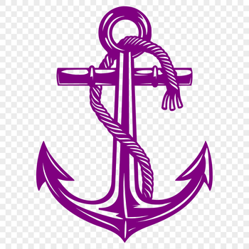 A stylized anchor icon, perfect for nautical-themed designs.