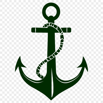 Nautical anchor symbol in vector design for clip art and stencils.