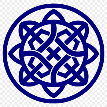 Ornate Celtic shape with intricate embellishments, perfect for vector art and commercial use.